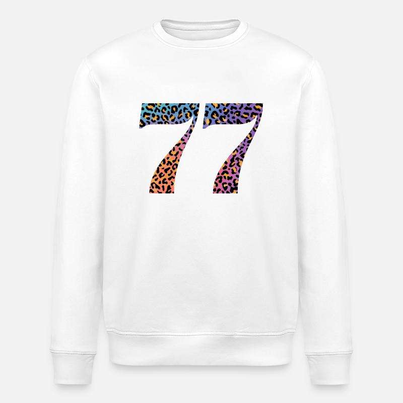 77e anniversaire léopard - Sweat bio ROLLER Stanley/Stella Unisexe - blanc