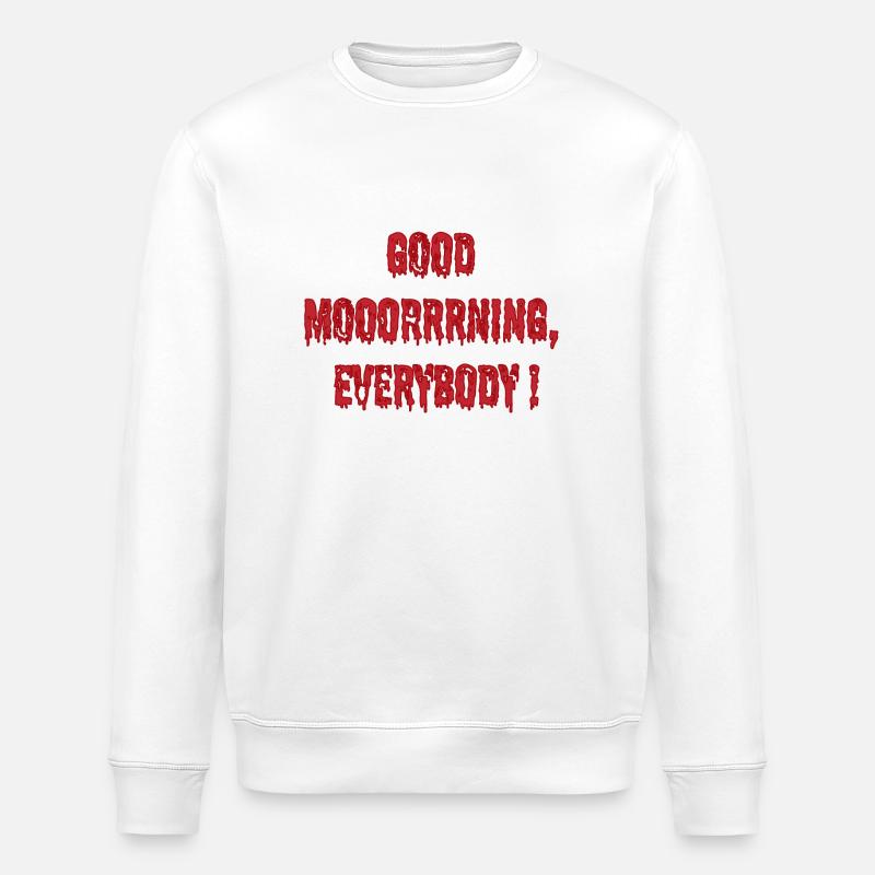 Grogne matinale - Sweat bio ROLLER Stanley/Stella Unisexe - blanc
