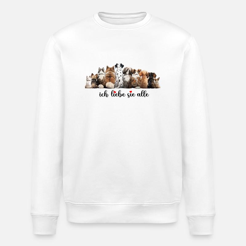 Hund, Hunde - Stanley/Stella Unisex Bio-Sweatshirt ROLLER - Weiß
