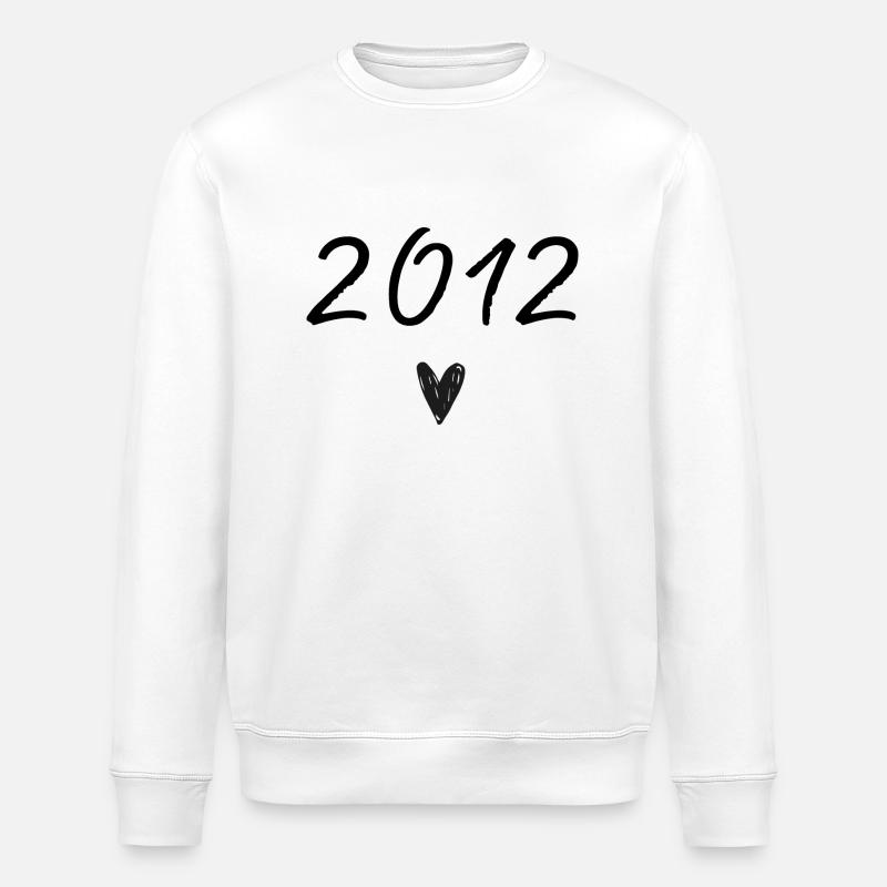 2012 coeur anniversaire - Sweat bio ROLLER Stanley/Stella Unisexe - blanc