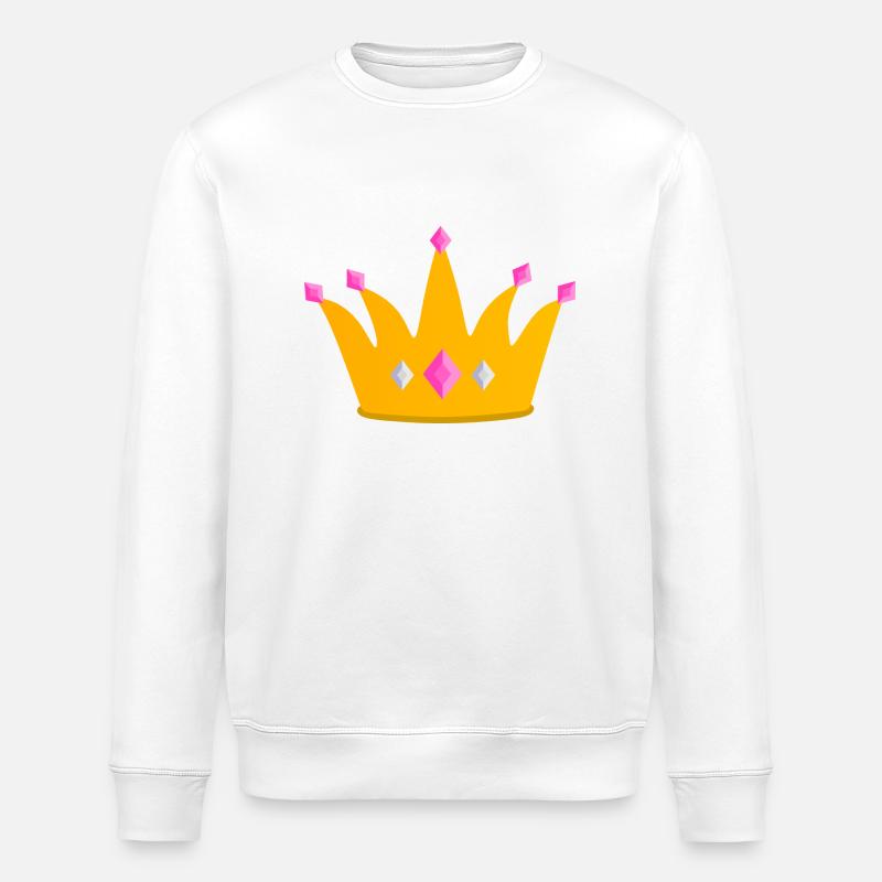 Couronne de princesse rose - Sweat bio ROLLER Stanley/Stella Unisexe - blanc