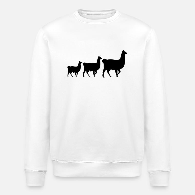 Famille Lama - Sweat bio ROLLER Stanley/Stella Unisexe - blanc