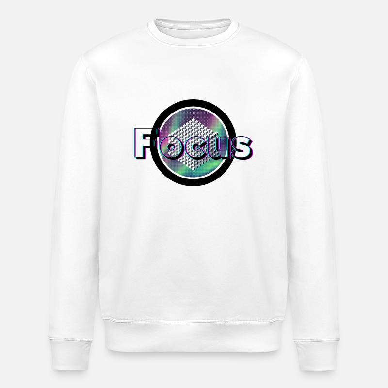 Schwerpunkt - Geometrisches Sehen - Stanley/Stella Unisex Bio-Sweatshirt ROLLER - Weiß