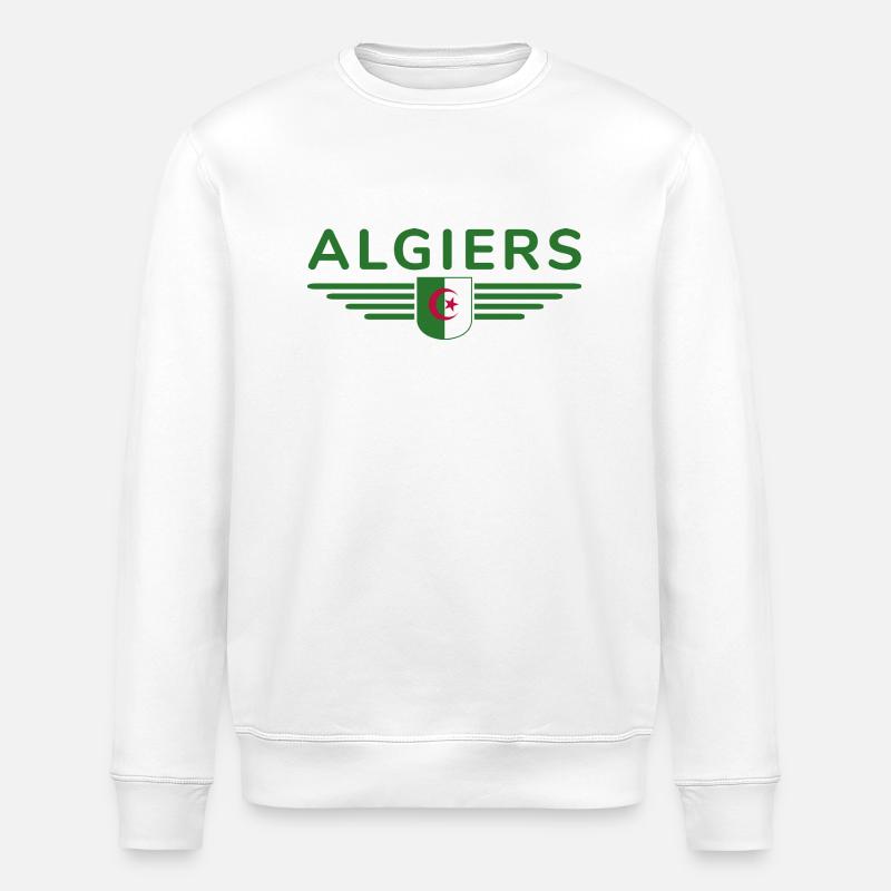 Algier Design – Hauptstadt Algeriens - Stanley/Stella Unisex Bio-Sweatshirt ROLLER - Weiß