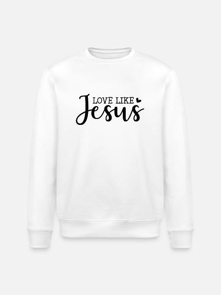 Aimer comme Jésus - Sweat bio ROLLER Stanley/Stella Unisexe - blanc