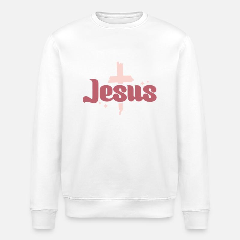 Jésus - Sweat bio ROLLER Stanley/Stella Unisexe - blanc