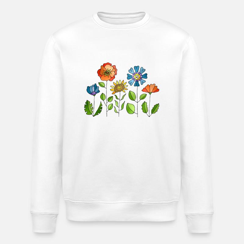Fleur - Sweat bio ROLLER Stanley/Stella Unisexe - blanc