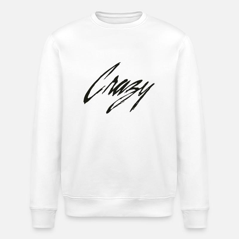 Crazy - Stanley/Stella Unisex Bio-Sweatshirt ROLLER - Weiß