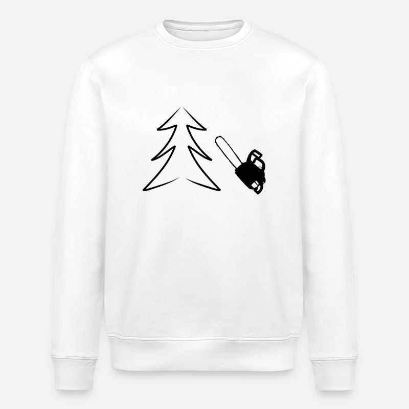 Motorsäge - Stanley/Stella Unisex Bio-Sweatshirt ROLLER - Weiß