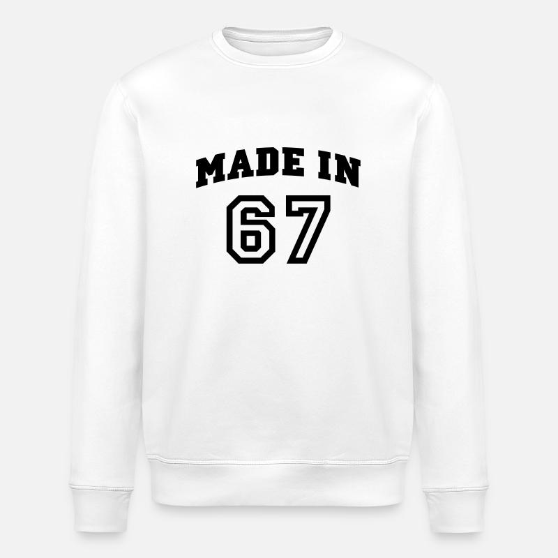 mp_madein67a - Stanley/Stella ROLLER Unisex Organic Sweatshirt - white