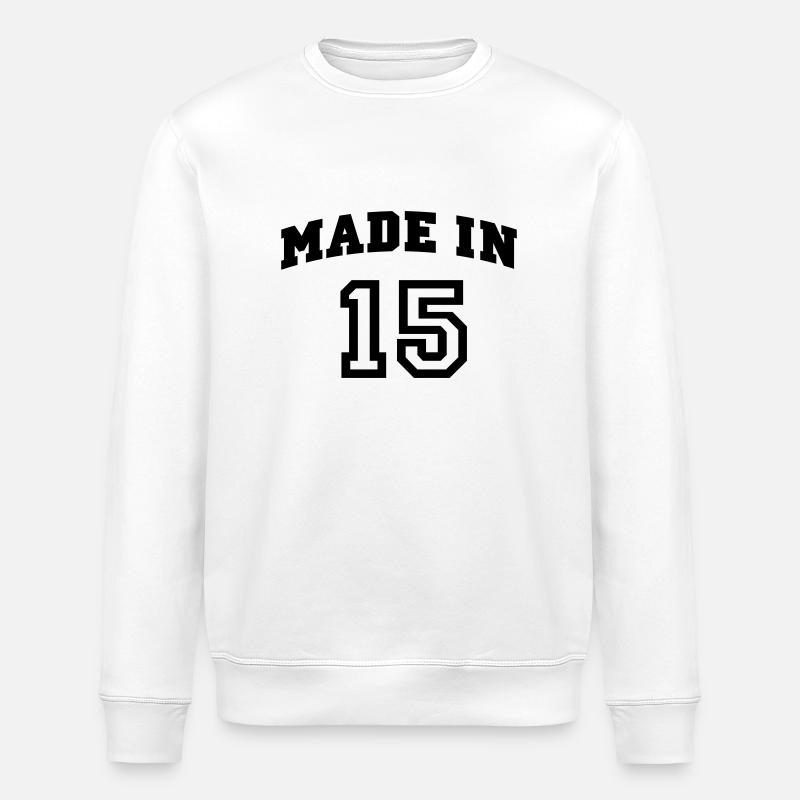 mp_madein15a - Stanley/Stella Unisex Bio-Sweatshirt ROLLER - Weiß