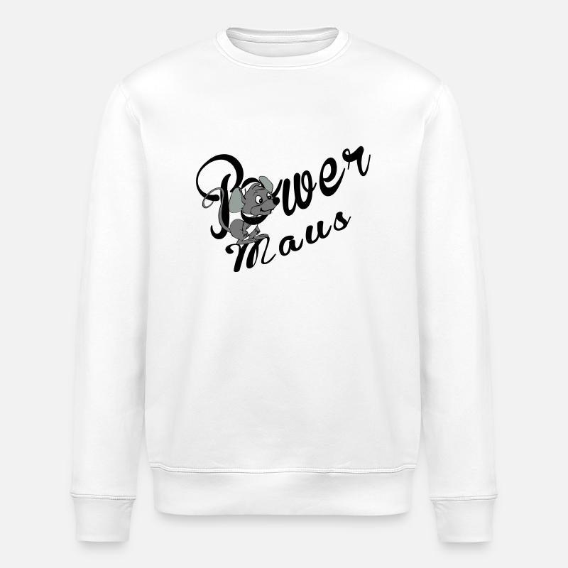 Power Maus - Stanley/Stella Unisex Bio-Sweatshirt ROLLER - Weiß