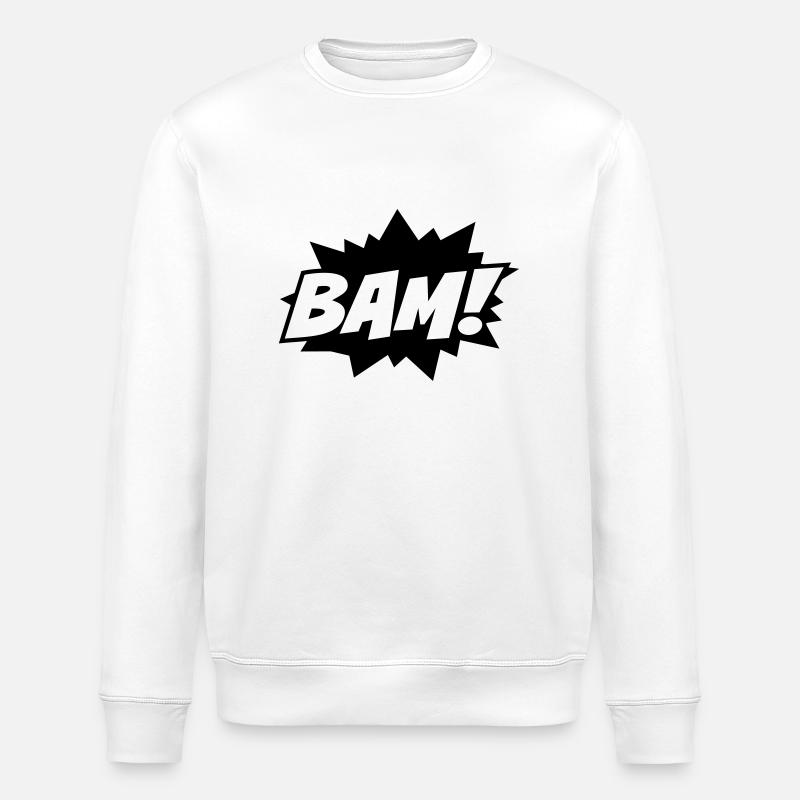 pam Bam Bam - Sweat bio ROLLER Stanley/Stella Unisexe - blanc