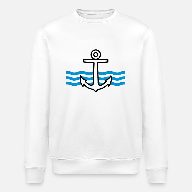 Ancre - Sweat bio ROLLER Stanley/Stella Unisexe - blanc