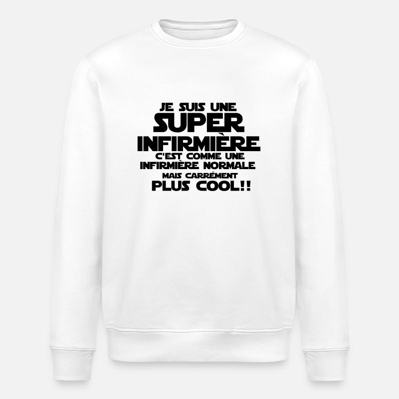 une infirmière carrément plus cool - Sweat bio ROLLER Stanley/Stella Unisexe - blanc