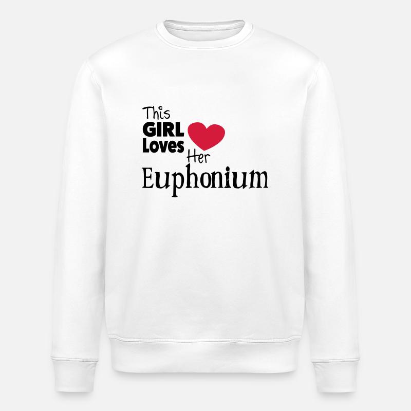 This Girl Loves Her Euphonium - Stanley/Stella ROLLER Unisex Organic Sweatshirt - white