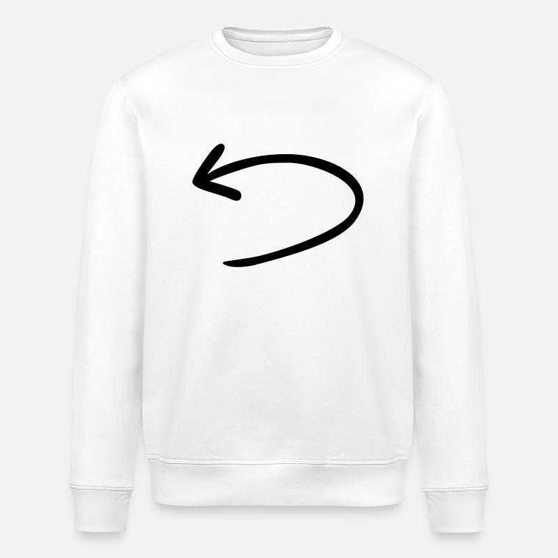 Pfeil zurück umgekehrt - Stanley/Stella Unisex Bio-Sweatshirt ROLLER - Weiß