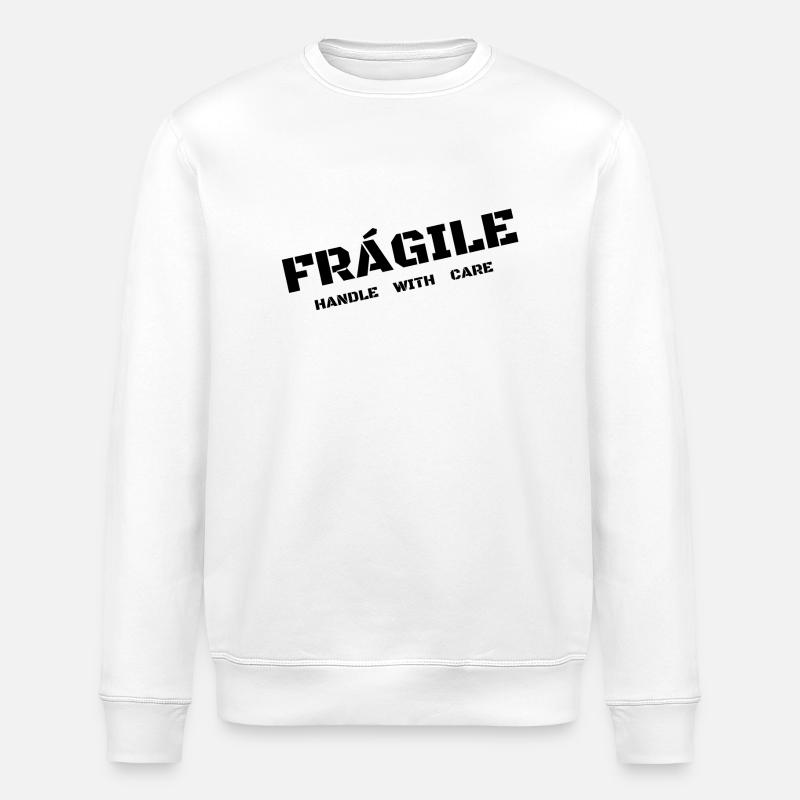 fragile - Stanley/Stella ROLLER Unisex Organic Sweatshirt - white