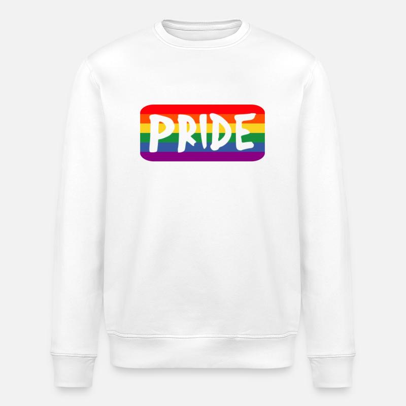 Pride Regenbogen - Stanley/Stella Unisex Bio-Sweatshirt ROLLER - Weiß