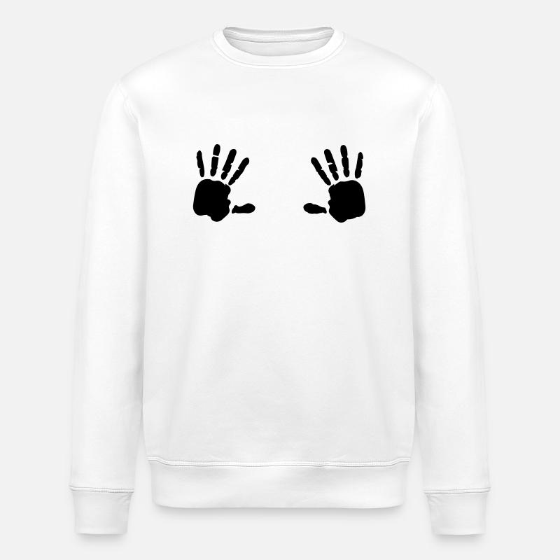 Handprint seins 1c du sein - Sweat bio ROLLER Stanley/Stella Unisexe - blanc