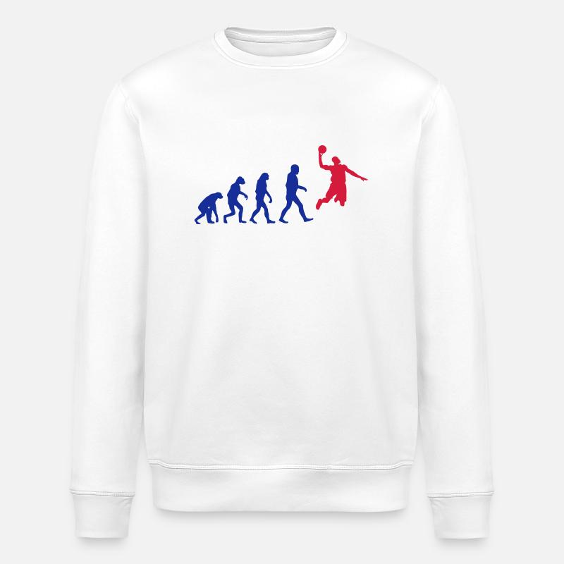 Basketball evolution logo - Sweat bio ROLLER Stanley/Stella Unisexe - blanc