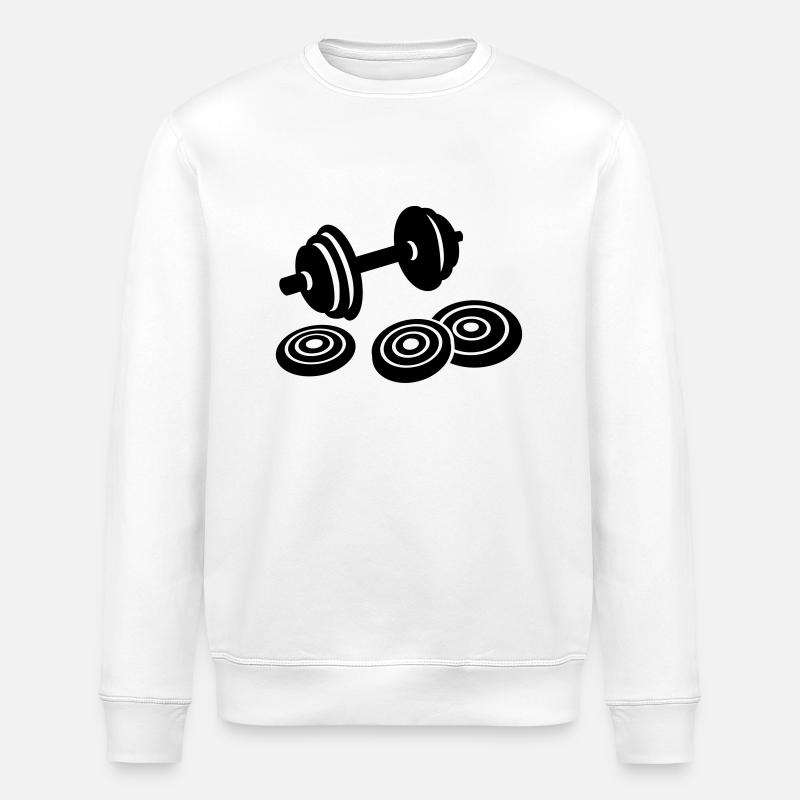 Haltère - Sweat bio ROLLER Stanley/Stella Unisexe - blanc