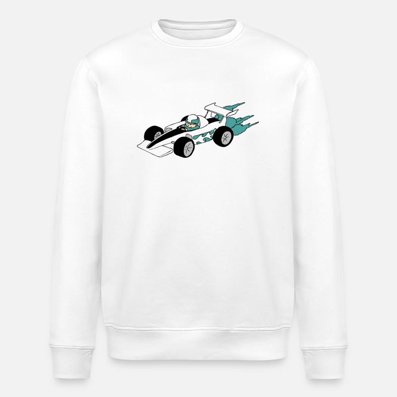 Formula Race car - Stanley/Stella Unisex Bio-Sweatshirt ROLLER - Weiß