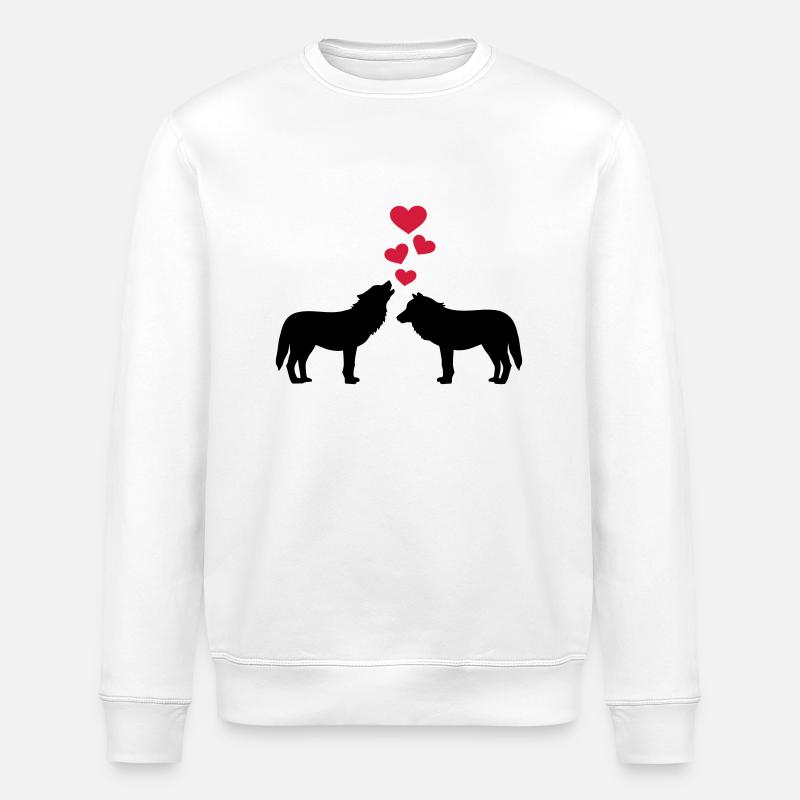 Wölfe - Stanley/Stella Unisex Bio-Sweatshirt ROLLER - Weiß