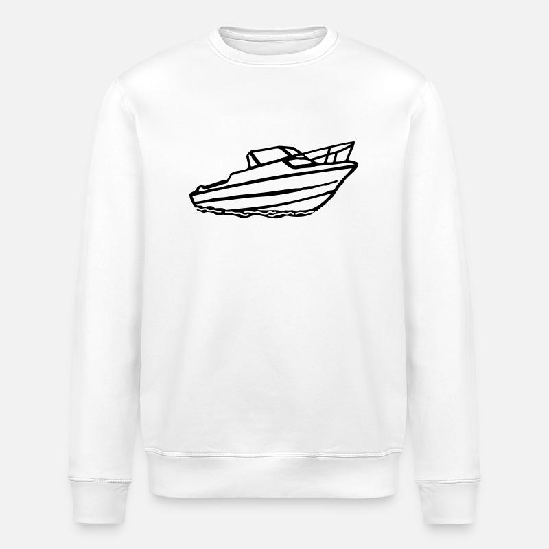 Bateau bateau à moteur - Sweat bio ROLLER Stanley/Stella Unisexe - blanc