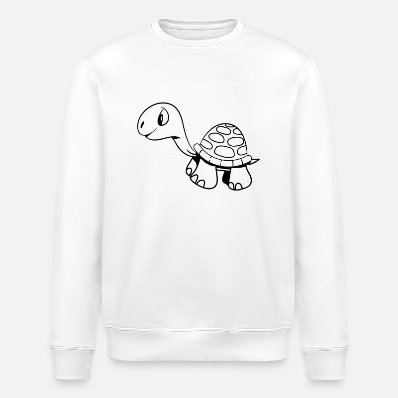 Turtle pattern flower - Stanley/Stella ROLLER Unisex Organic Sweatshirt - white
