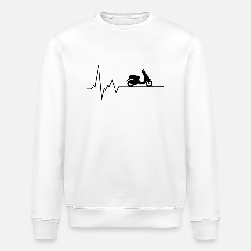 herzschlag roller - Stanley/Stella Unisex Bio-Sweatshirt ROLLER - Weiß
