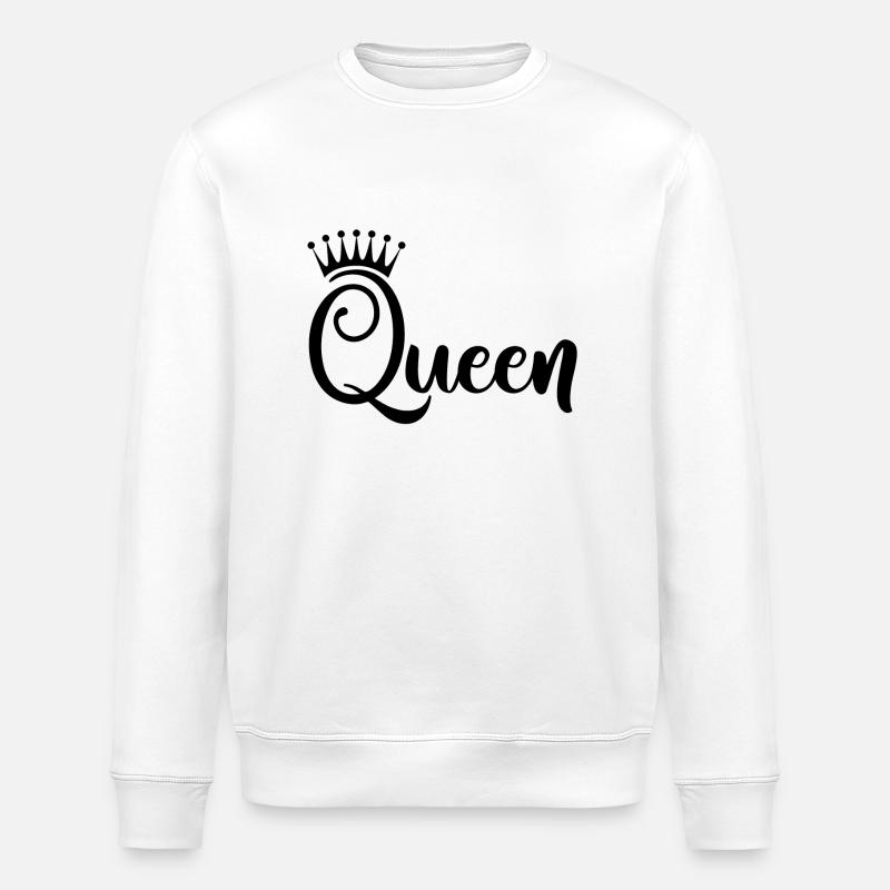 Queen - Stanley/Stella ROLLER Unisex Organic Sweatshirt - white