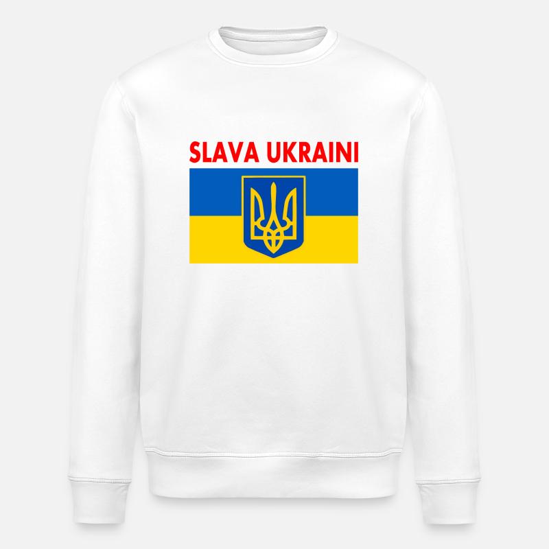 Slava ukraini - Stanley/Stella Unisex Bio-Sweatshirt ROLLER - Weiß
