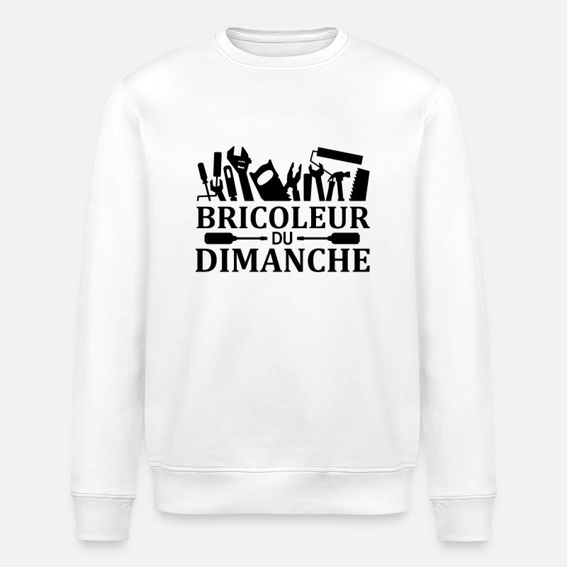 Bricoleur du dimanche 2 - Sweat bio ROLLER Stanley/Stella Unisexe - blanc