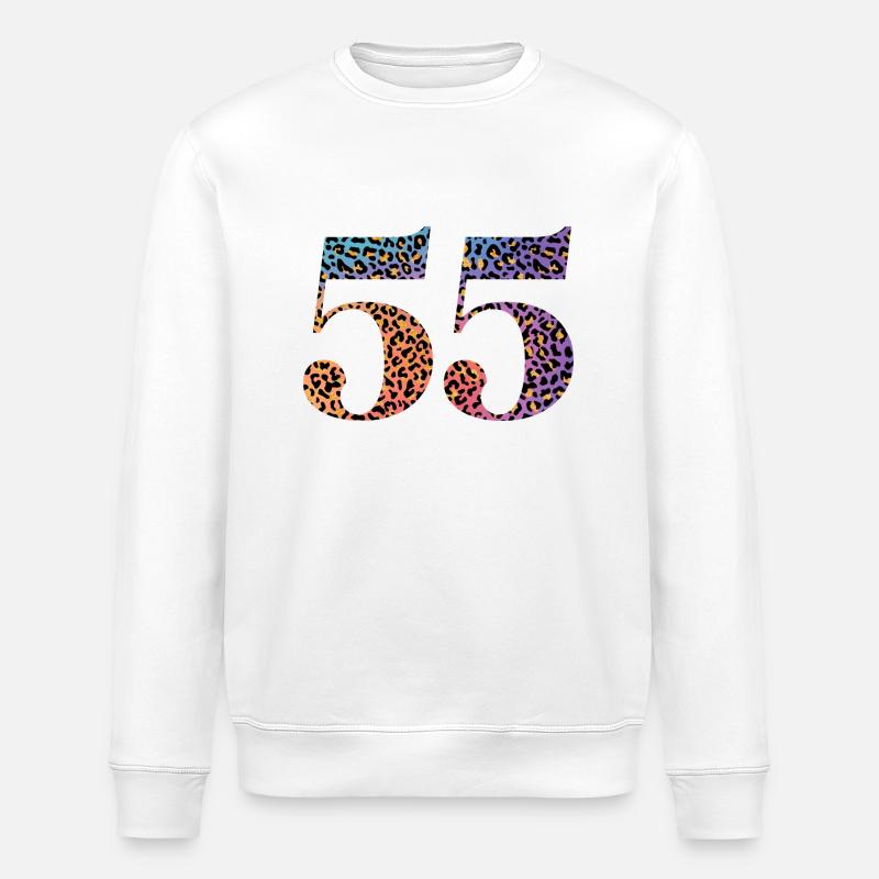 55e anniversaire léopard - Sweat bio ROLLER Stanley/Stella Unisexe - blanc