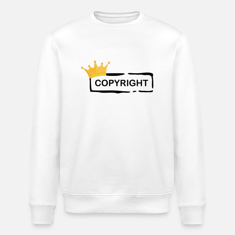 Copyright mit Krone - Stanley/Stella Unisex Bio-Sweatshirt ROLLER - Weiß