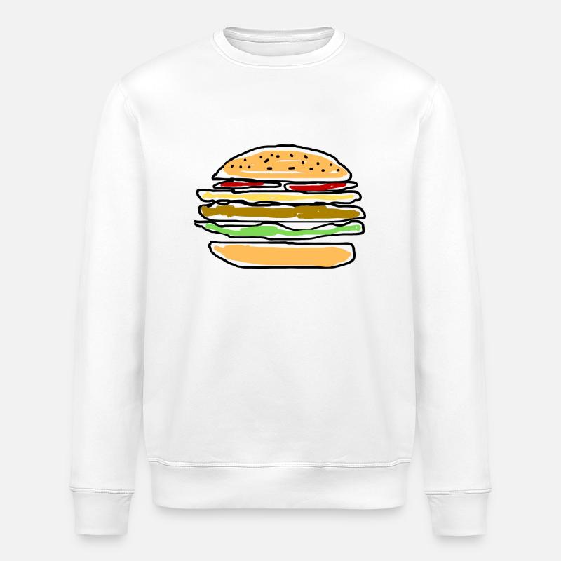 Burger - Sweat bio ROLLER Stanley/Stella Unisexe - blanc