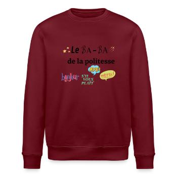 The Ba Ba of Politeness - Stanley/Stella ROLLER Unisex Organic Sweatshirt - white - Front - Nik (191cm)