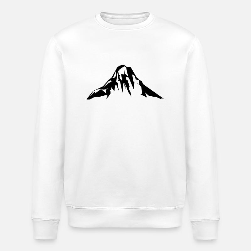 Mountains Mountains - Stanley/Stella ROLLER Unisex Organic Sweatshirt - white