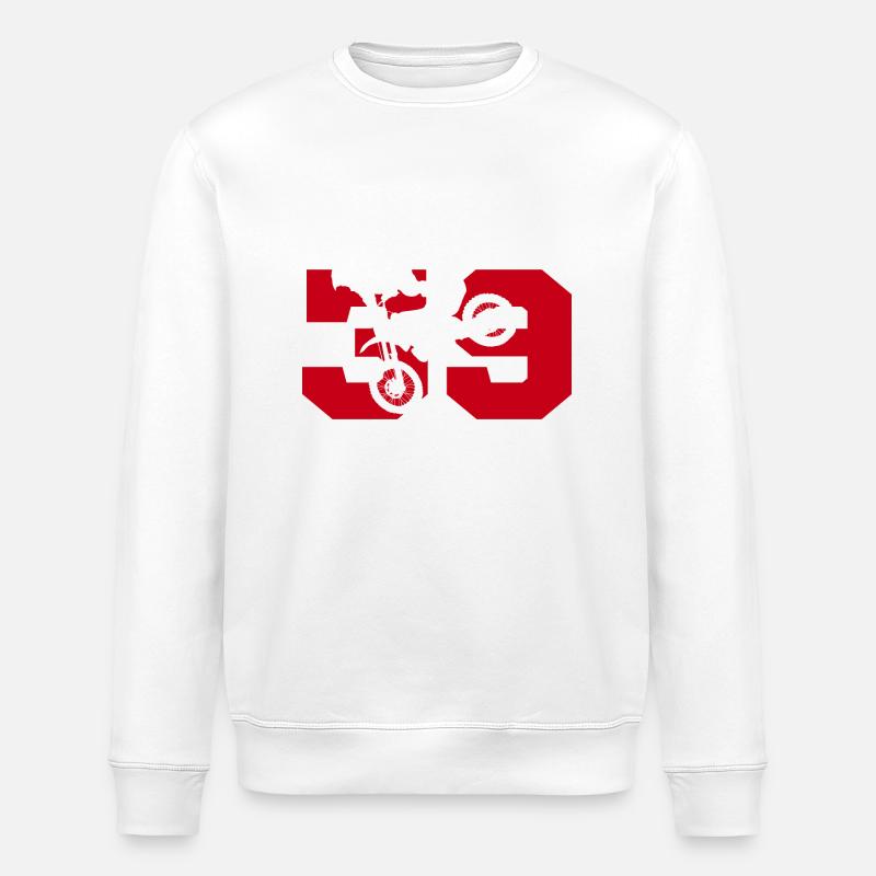Moto 39 motard - Stanley/Stella Unisex Bio-Sweatshirt ROLLER - Weiß