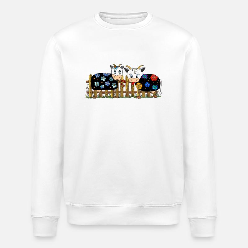 Vaches - Sweat bio ROLLER Stanley/Stella Unisexe - blanc