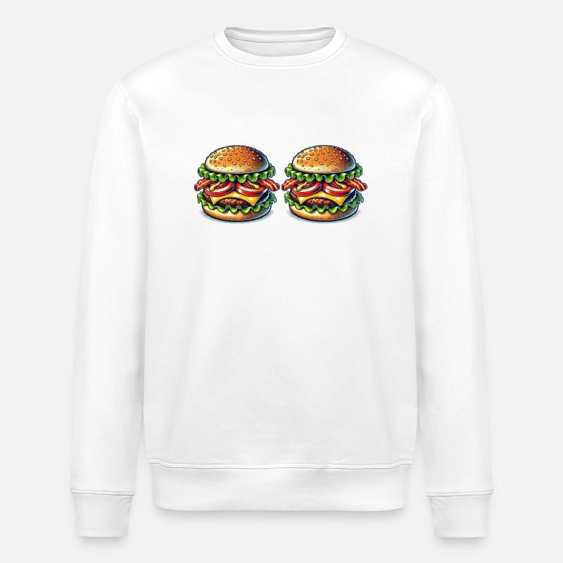 Burger - Sweat bio ROLLER Stanley/Stella Unisexe - blanc