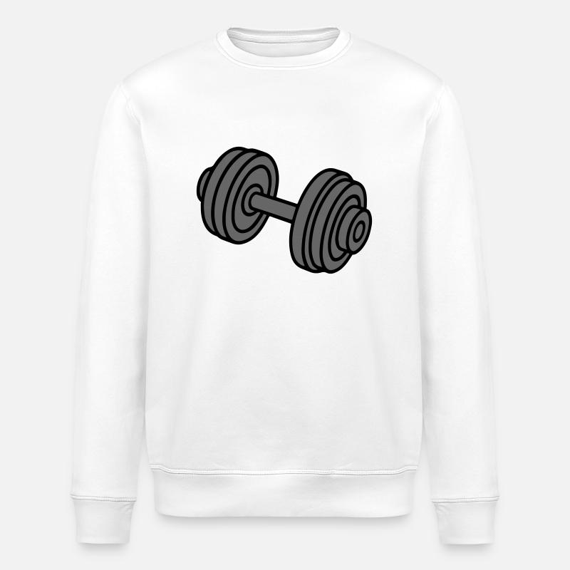 Icône de poids d’haltères - Sweat bio ROLLER Stanley/Stella Unisexe - blanc