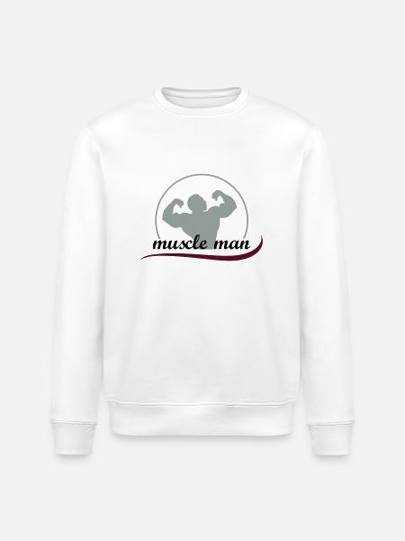muscleman_3 - Stanley/Stella Unisex Bio-Sweatshirt ROLLER - Weiß