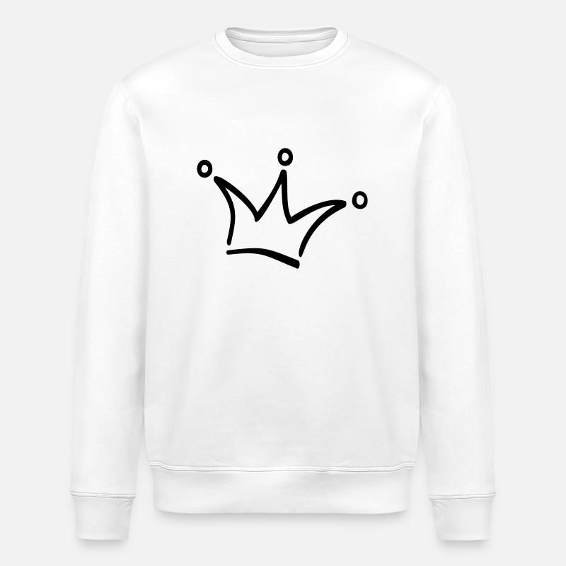 KRONE Dreizack - Stanley/Stella Unisex Bio-Sweatshirt ROLLER - Weiß