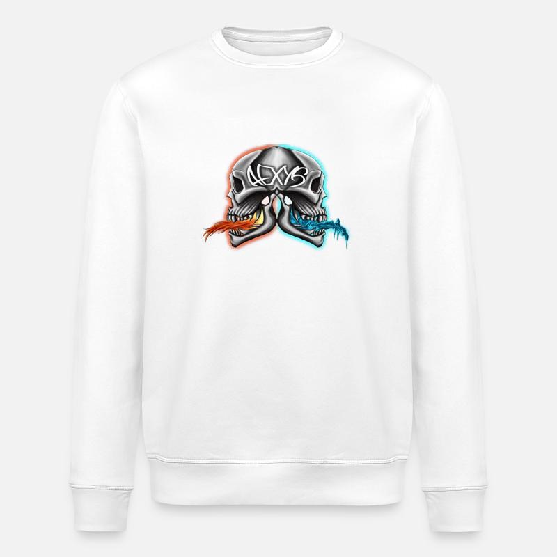 TwinSkulls - Stanley/Stella Unisex Bio-Sweatshirt ROLLER - Weiß