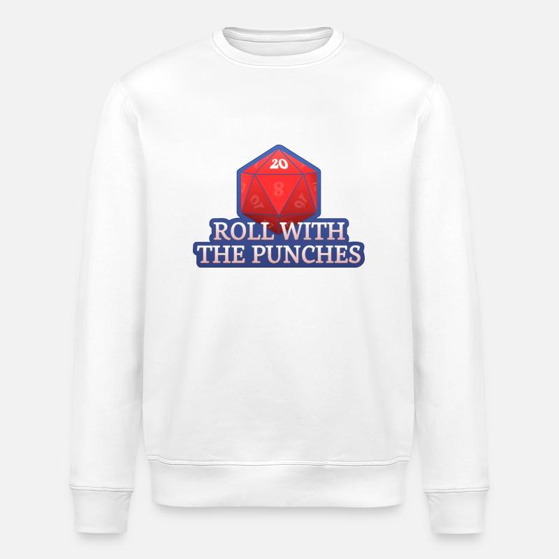 Roll With The Punches - Stanley/Stella ROLLER Unisex Organic Sweatshirt - white