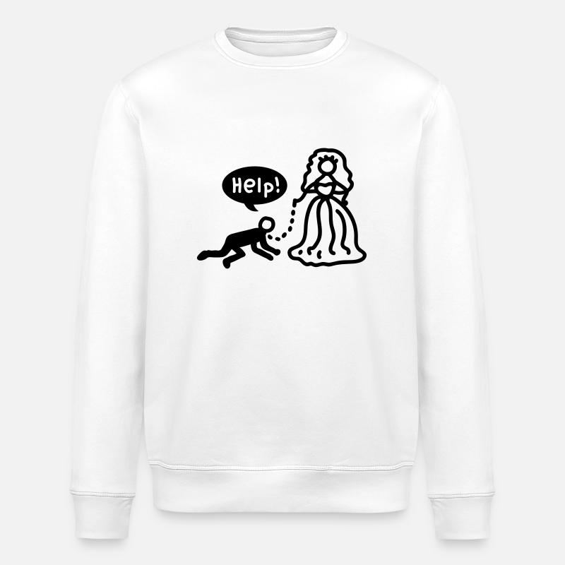 Married - help - Line - Stanley/Stella ROLLER Unisex Organic Sweatshirt - white