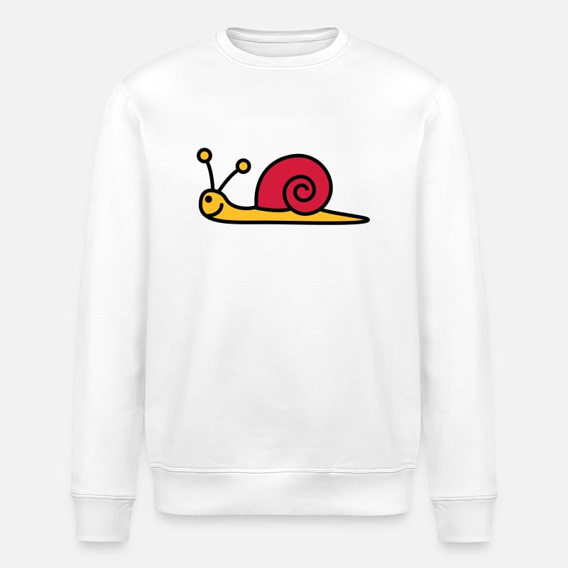 schnecke_3c - Stanley/Stella ROLLER Unisex Organic Sweatshirt - white