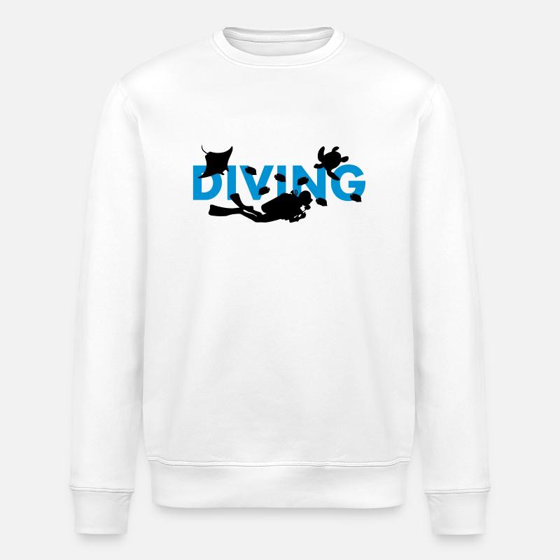 diving tauchen - Stanley/Stella Unisex Bio-Sweatshirt ROLLER - Weiß